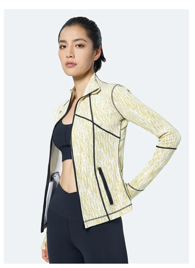 Woman Sports Top 2021 Sports Windproof Jacket Women's Breathable Slim Zipper Long Sleeve Outdoor Running Workout Clothes