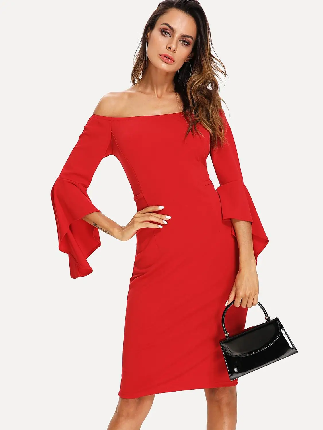 Женское платье в европейском и американском стиле летнее однотонное модное с