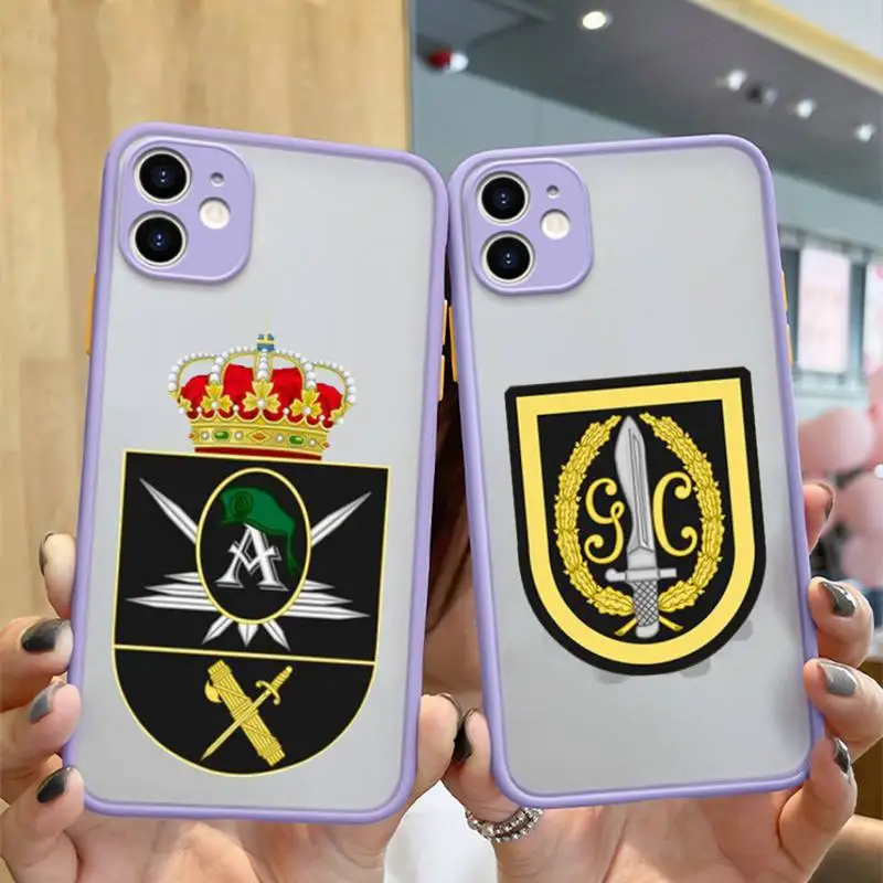 

Emblem Of The Spanish Civil Guard Phone Case Transparent Matte For IPhone 7 8 11 12 S Mini Pro X XS XR MAX Plus Cover Shell