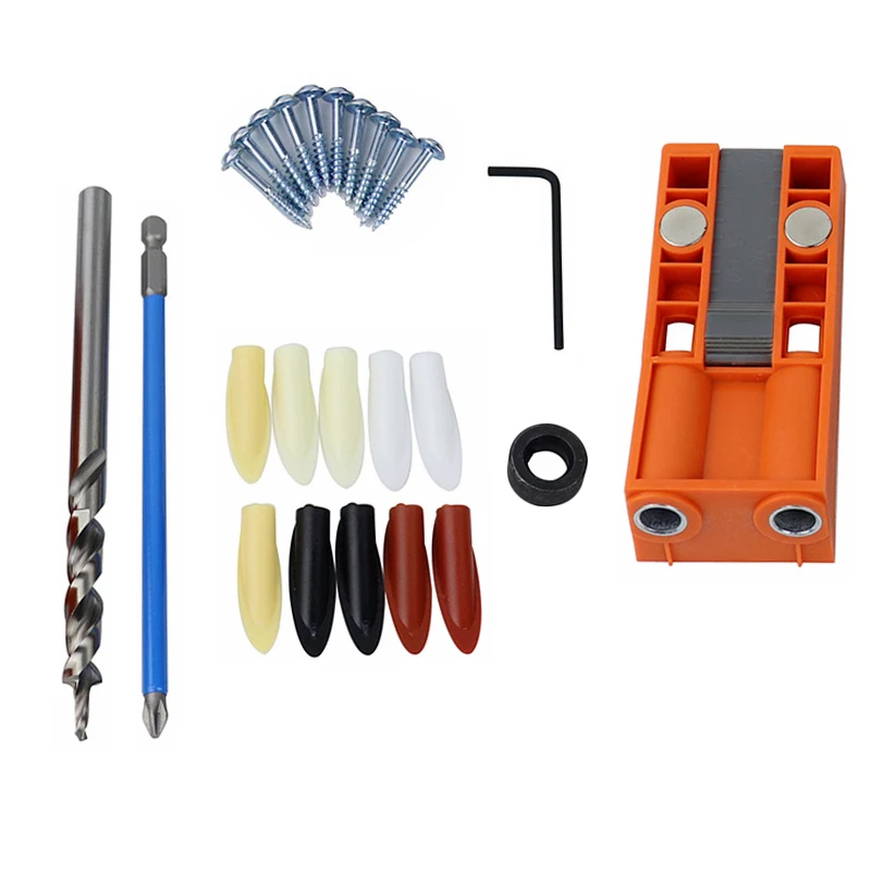 

Drill Hole Jig Locator 1 Set Pocket Joinery Woodworking Joint Drilling