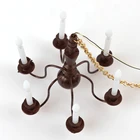 Реалистичная мебель для кукольного домика Happyy для малышей, люстра, светильник для дошкольного домика, игрушечный стол с песком, светодиодная модель Sca, СВЕТОДИОДНЫЙ Потолок