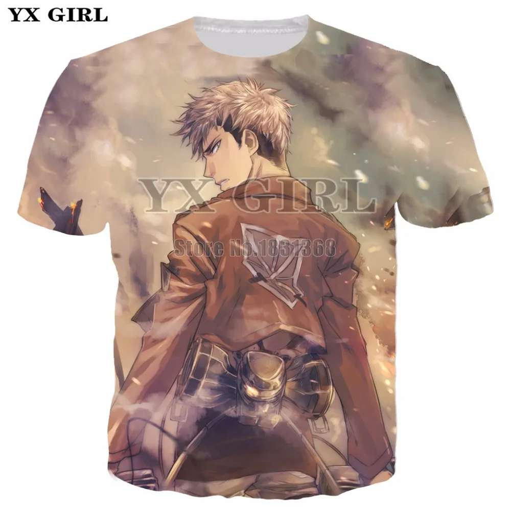 

2020 Newest Summer Tees Men Women Loose T-shirt Cartoon Anime Attack on Titan 3D Print Casual T Shirt Funny Tops Clothing-a1