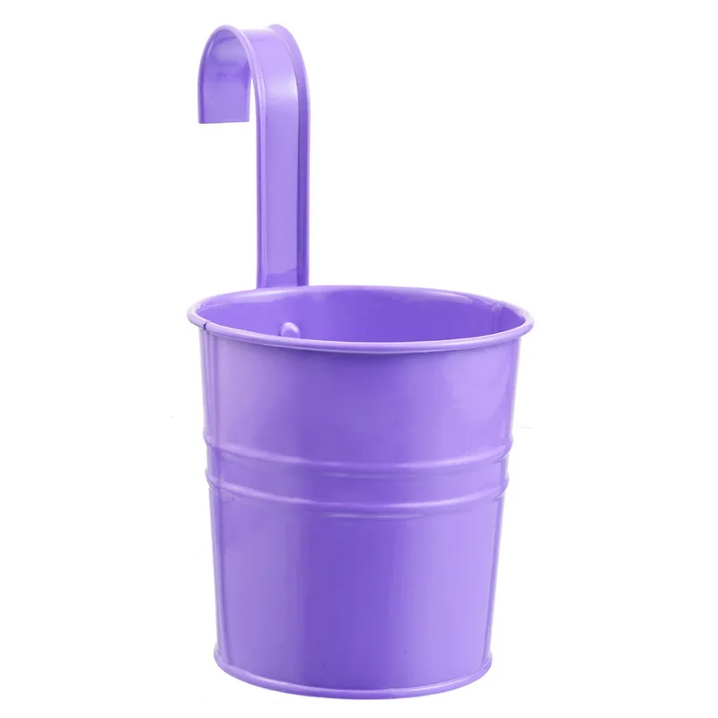 1 шт. съемный подвесной цветочный горшок Крючки Настенные горшки ведро Железный