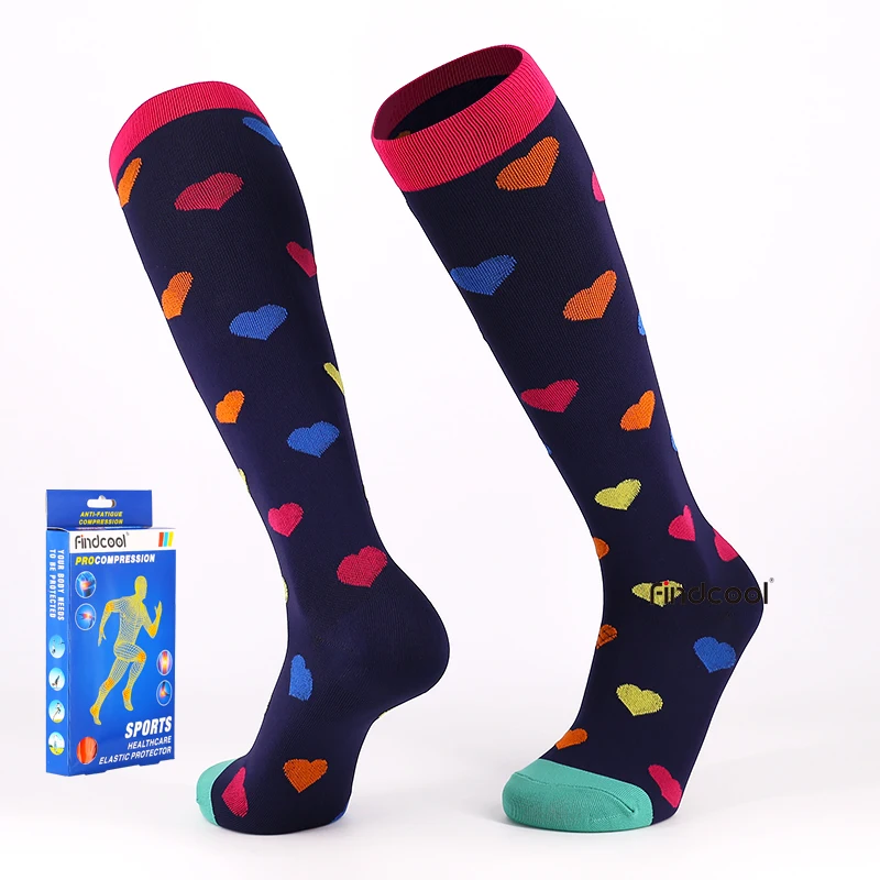 Гольфы Findcool компрессионные носки гольфы ниже колена для женщин и мужчин