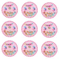 cute cocomelon party supplies plates disposable tableware for girl birthday party dessert plate dishes wedding party decorations