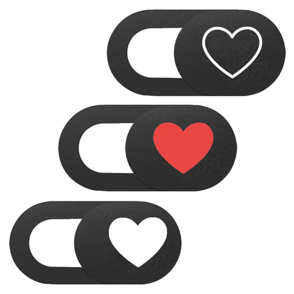 

3PCS Heart Pattern Web Camera Cover Computer Webcam Slider Privacy Lens Cover