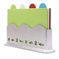 multi function cutting board color coded cutting boards set with holder 4pcs plastic mats chopping blocks