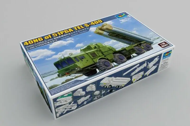 Ракетная установка Trumpeter 01057 1/35 40N6 51P6A TEL S-400 |