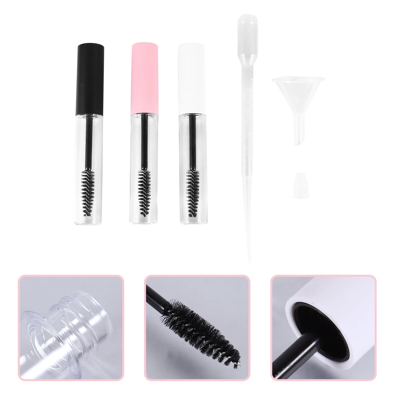 

32pcs 10ml DIY Mascara Bottle Tube Empty Eyelash Container with Droppers Funnels