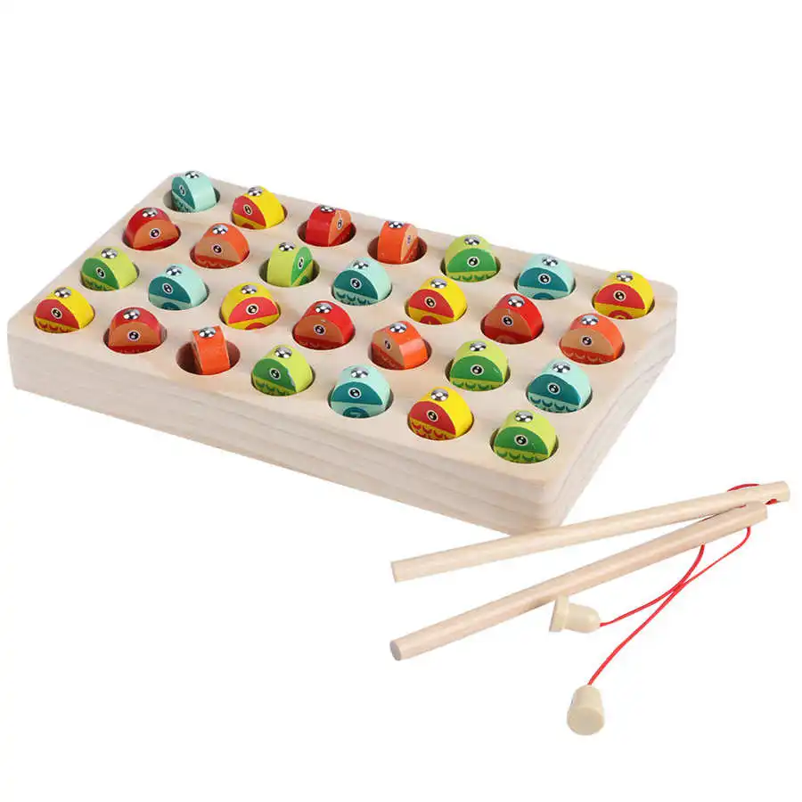 Деревянные магнитные буквы игра рыбалка родитель дети взаимодействие