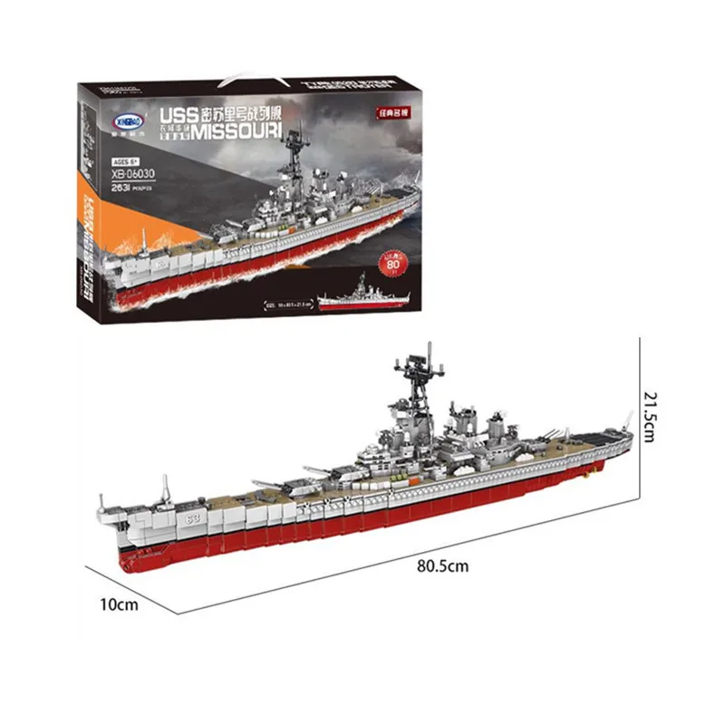 Строительные блоки Tumblr Battleship Миссури Масштабируемая военная машина