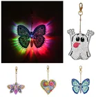 Светящийся брелок Pat с алмазной живописью сделай сам, цепочка с подвеской в виде сумки ювелирных изделий особой формы, двусторонний брелок с алмазной живописью