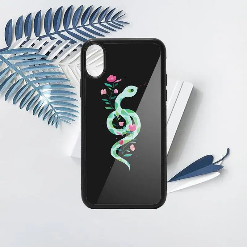 

Hand Snake aesthetics flowers Phone Case PC for iPhone 11 12 pro XS MAX 8 7 6 6S Plus X 5S SE 2020 XR