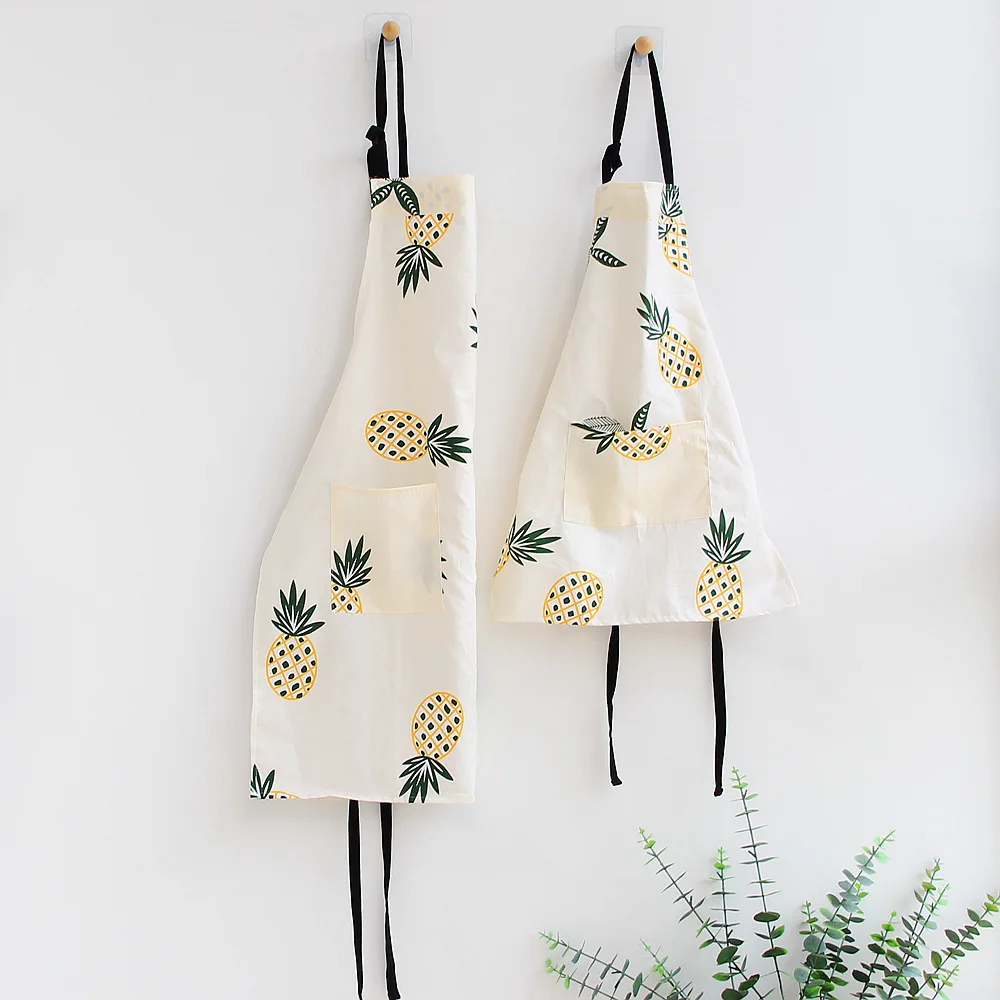 

1 pcs Pineapple Pattern Apron Woman Kitchen Accessory Adult Children Bibs Home Cooking Baking Shop Cleaning Coffee Apron 46189