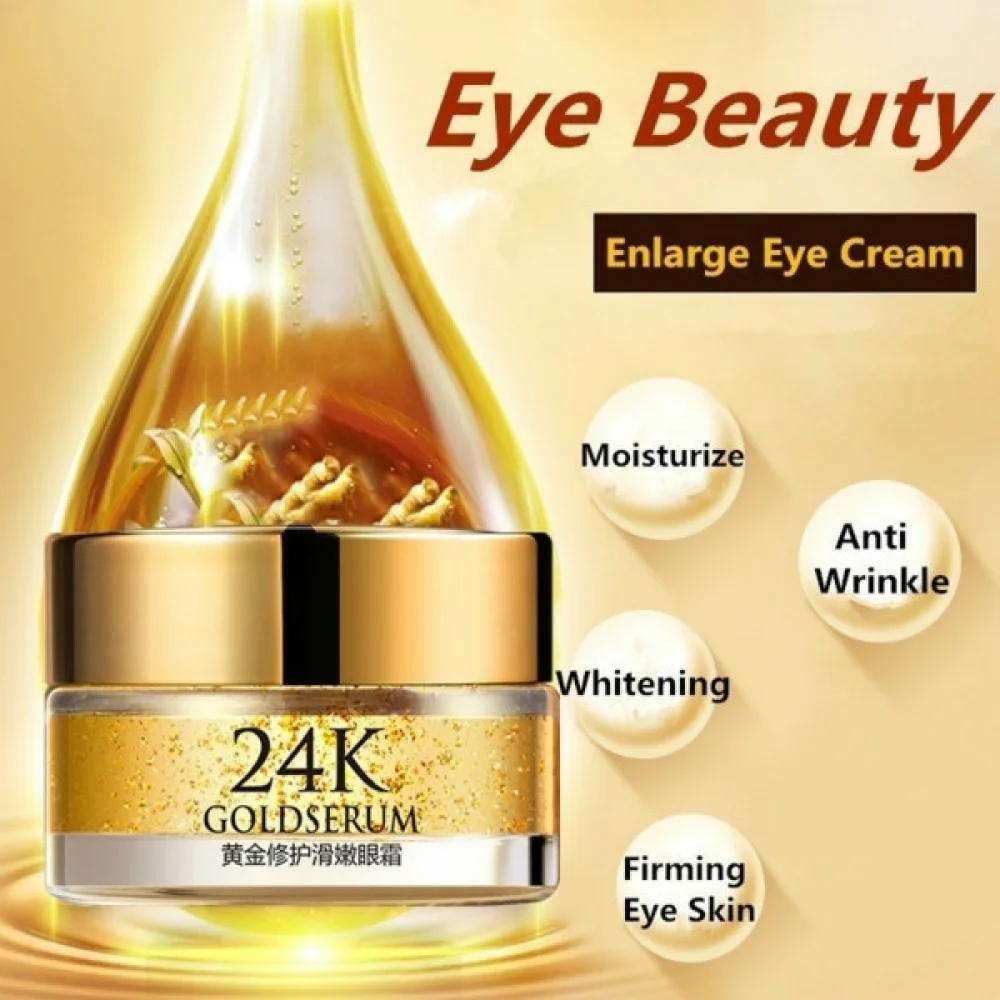

24K Gold Serum Eye Cream Hyaluronic Peptide Collagen Serum Anti Wrinkle Age Remover Dark Circles Against Puffiness Bags Creme