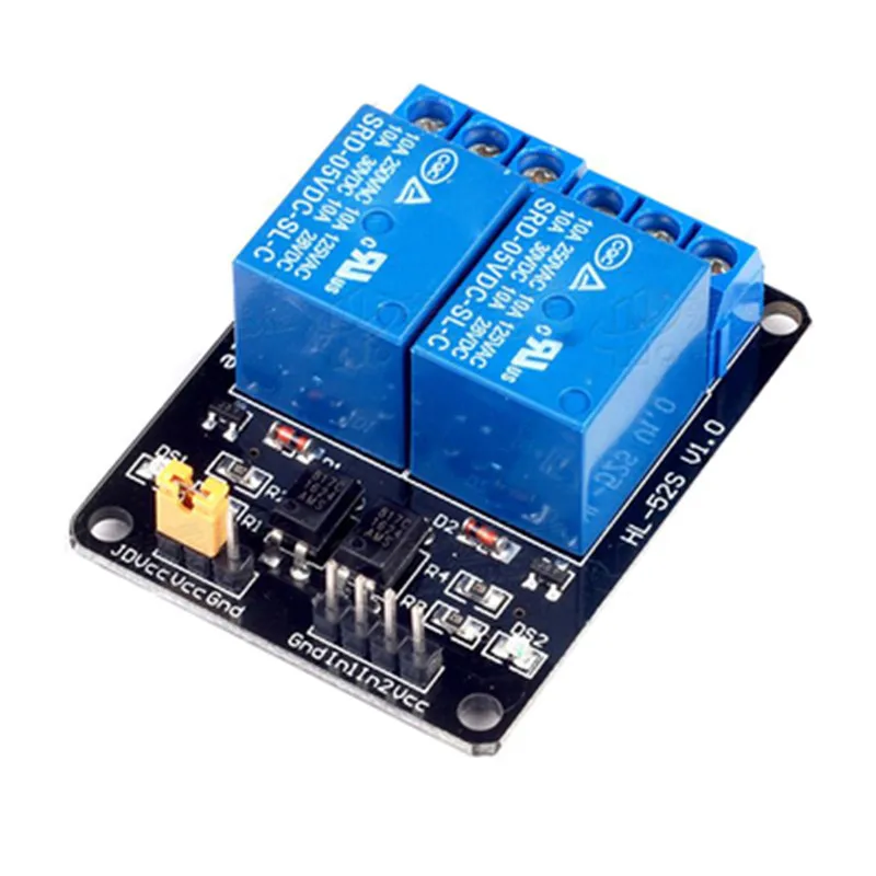 2-way relay module 3V5V12V24V with optocoupler indicator light plc control single-chip microcomputer accessories | Электроника