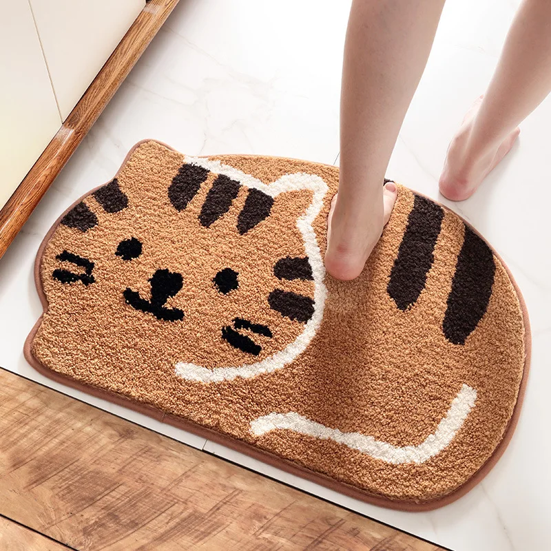 3D Lovely Cat printed Rug NonSlip Antiskid Bathroom Mat Animal Print Toilet Carpet 45*65cm Machine washable |