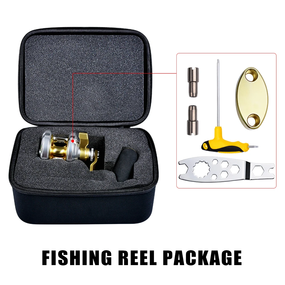 

5.7:1 8+1BB 1 PC Jigging Reels (Left/Right-Hand) Trolling Reels Aluminum Silver/Gold Color CNC Machined Seawater Fishing Reel