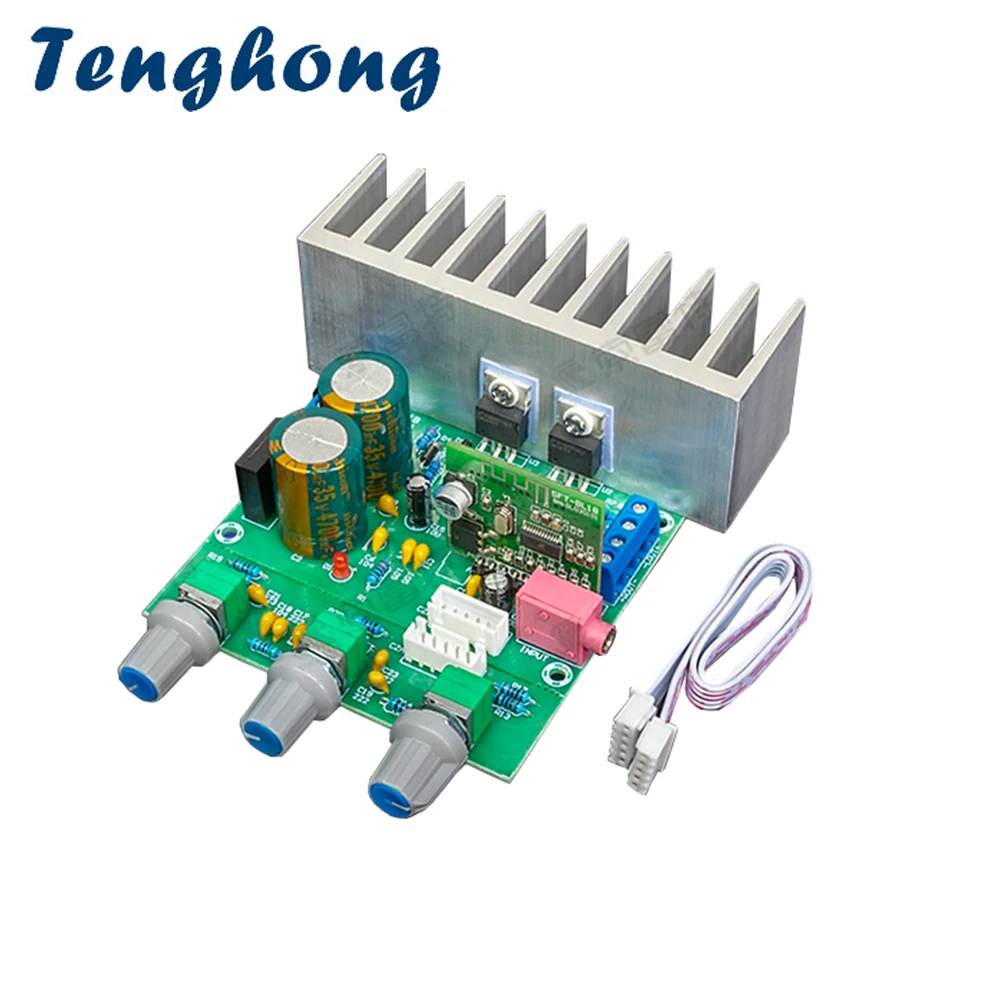 Плата усилителя мощности Tenghong LM1875 TDA2030A 2*30 Вт Bluetooth 5 0 плата стерео 2 класса AB для