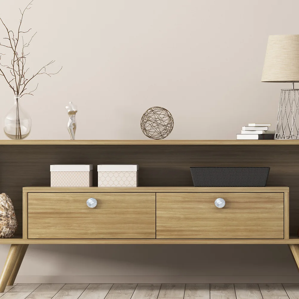 0 шт хрустальные ручки для шкафов ящика Алмазная форма декоративные стеклянные