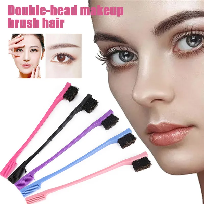 

Double-sided Household Eyebrow Comb Makeup Tool Edge Control Hair Comb Beautician Facial Care Three-purpose Makeup Brush