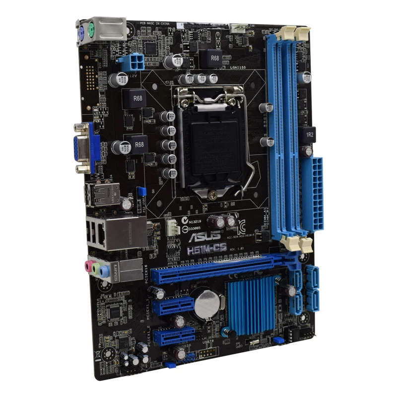 Материнская плата ASUS H61M-CS LGA 1155 DDR3 16 ГБ для Core i3-2105 2125 Xeon E3-1230 v2 процессор PCI-E X16 SATA 2