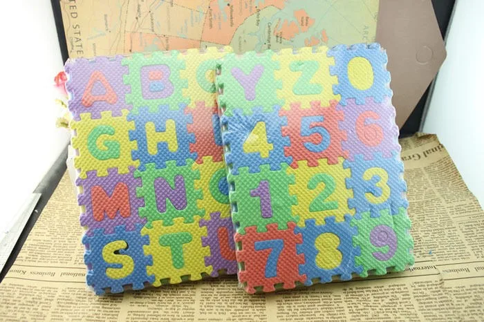 36 шт./компл. унисекс мини-пазл для детей образовательные букв алфавита цифра пены