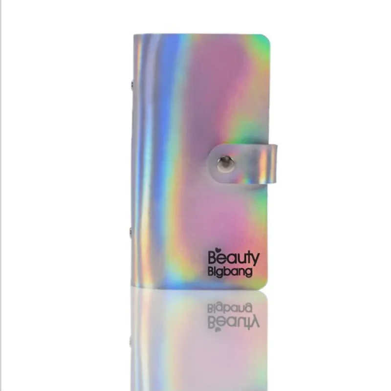 1 шт 20 слотов голографический штамп шаблон Чехол Держатель лазерный Серебряный