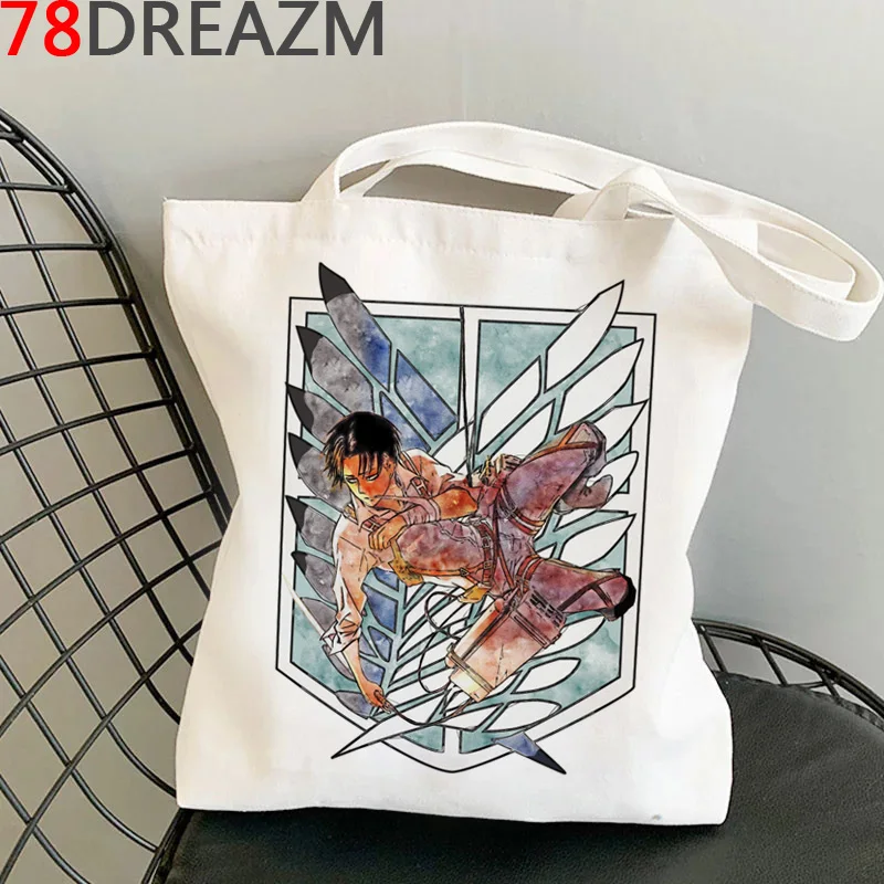 

Обувь для косплея по аниме «атака на Титанов» хозяйственная сумка для покупок из эко-покупок многоразовая Хлопковая сумка тканые reciclaje мешо...