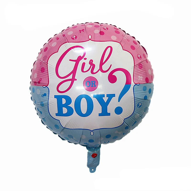 G18 18-дюймовый Baby Shower Пол раскрыть Фольга воздушный шар Дети 1st День рождения Фольга воздушные шары для мальчиков и девочек, в первую очередь предметы для украшения дня рождения - Цвет: G18