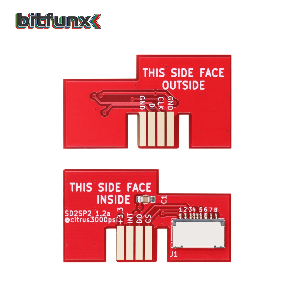 Bitfunx SD2SP2 TF SD карта адаптер для Nintendo Gamecube NGC NTSC Серийный порт 2- Gold HQ ENIG Surface |