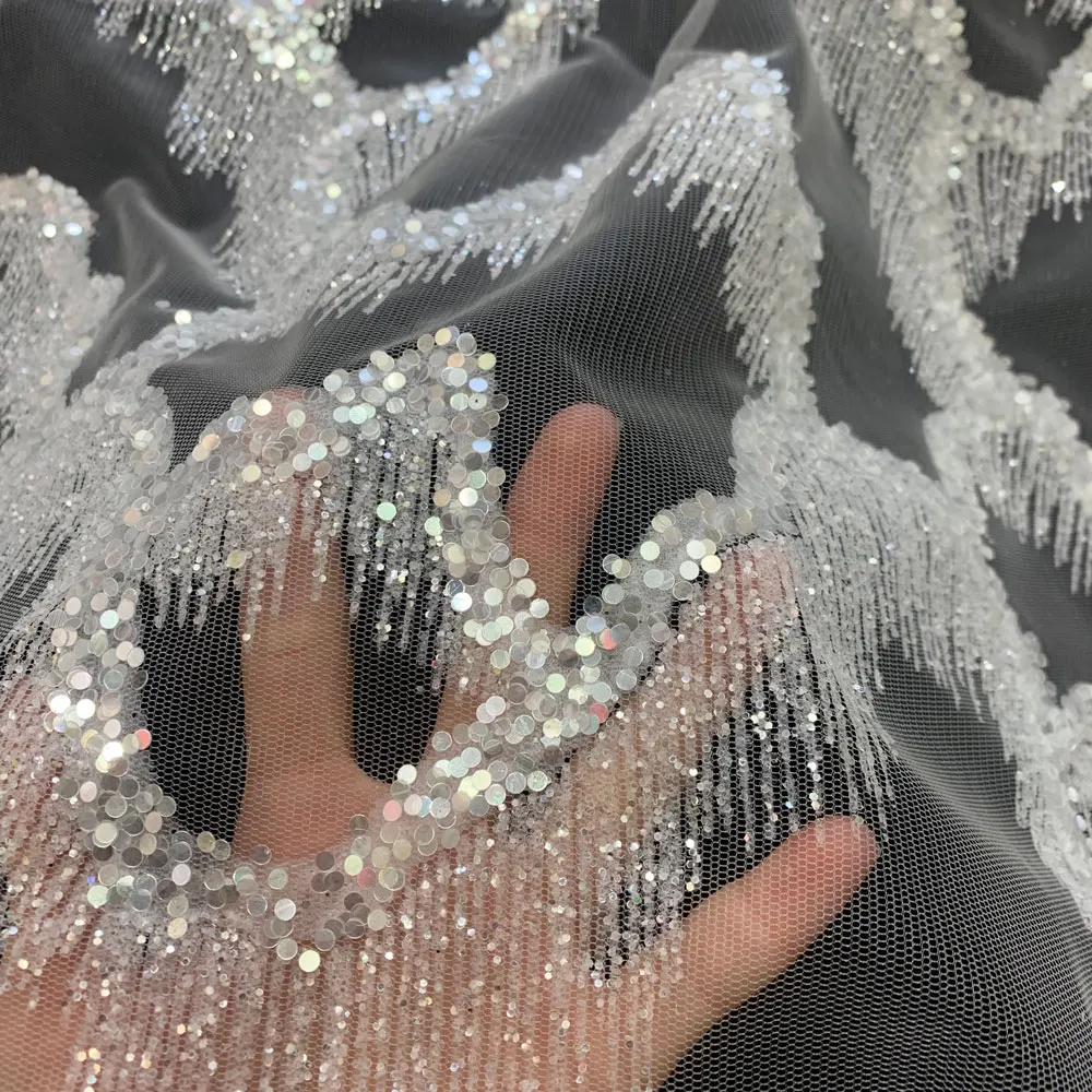Многоцветная африканская блестящая сетчатая Высококачественная модная Тюлевая