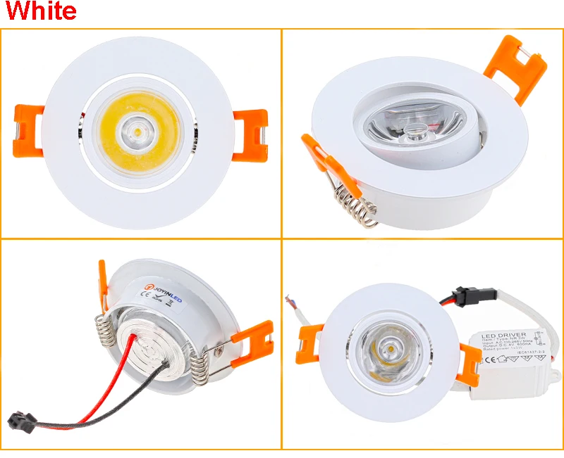 Aluminum 110V 220V LED Mini Ceiling LED Spot Light Lamp Dimmable Led Downlight Cabinet Recessed Spot Light 3W Including Drive
