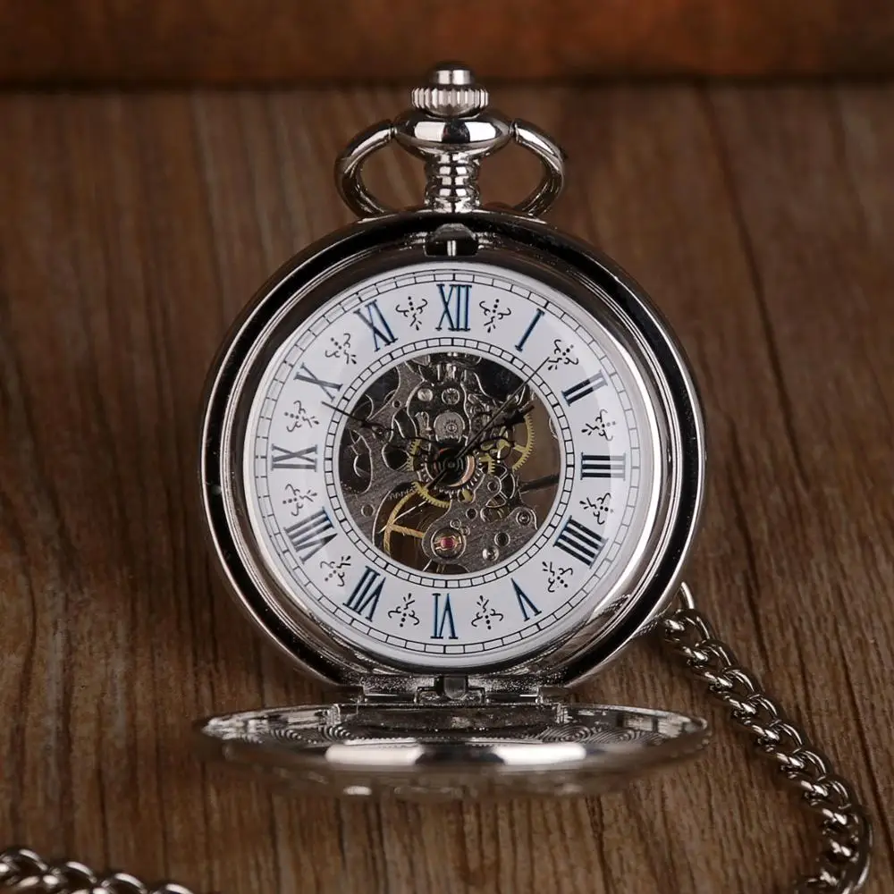 Classic Hannibal Reindeer Steampunk Mechanical Pocket Watch Vintage Gentleman Necklace Pendant Fashion Accessories Clock