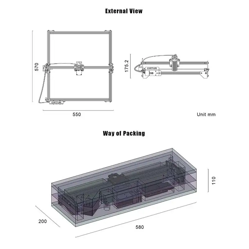 2 станок для лазерной резки и гравировки машина с 32 битными материнская плата 7 Вт