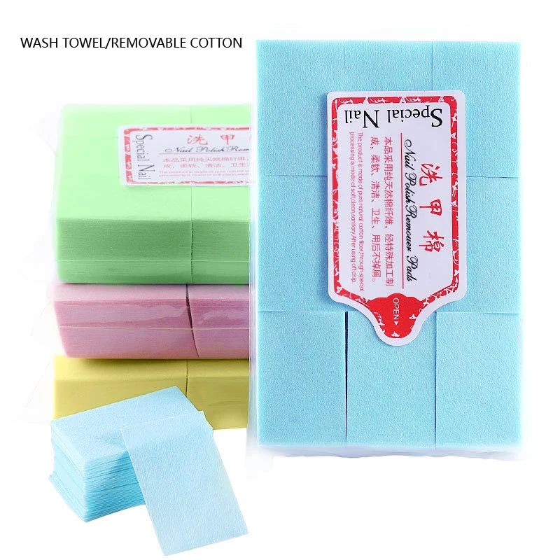 1000PCS/Pack Nail Cotton Pads Manicure Pedicure Gel Tools Lint-Free Wipes Napkins Nail Polish Remover Gel Nail Wipes