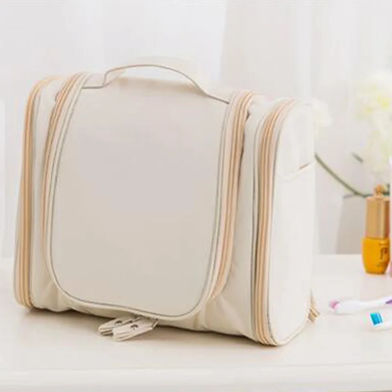 

Multi-functional Hanging And Portable Cosmetics Organizer Toiletries Storage Bag Layered Design Waterproof Large Capacity