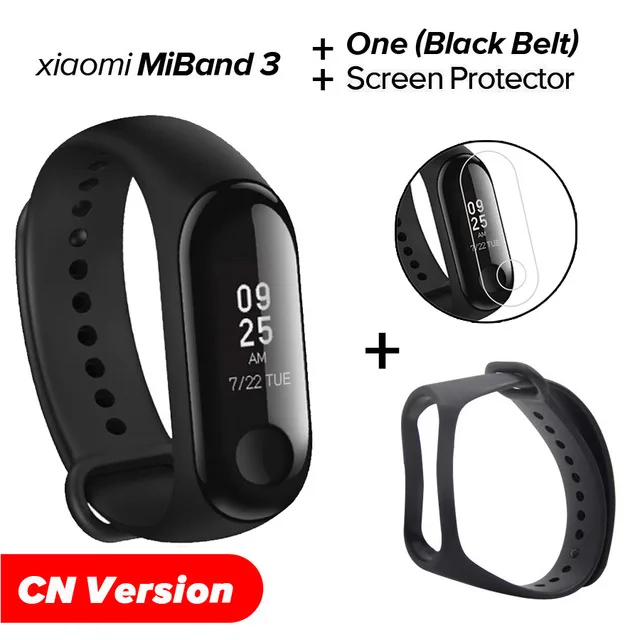CN Black N Film Xiao mi Band 3 mi band 3 фитнес-трекер пульсометр 0,78 ''OLED дисплей Bluetooth 4,2 для Android IOS - Цвет: CN Black N Film
