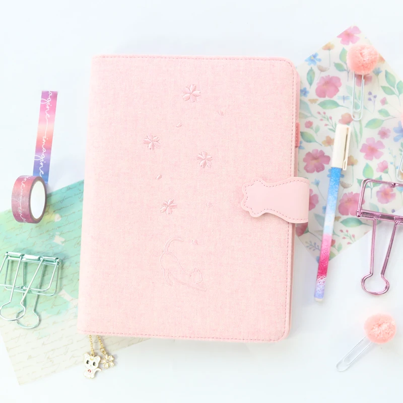 Милые Креативные спиральные блокноты Domikee в форме кота для школы и офиса 6 колец