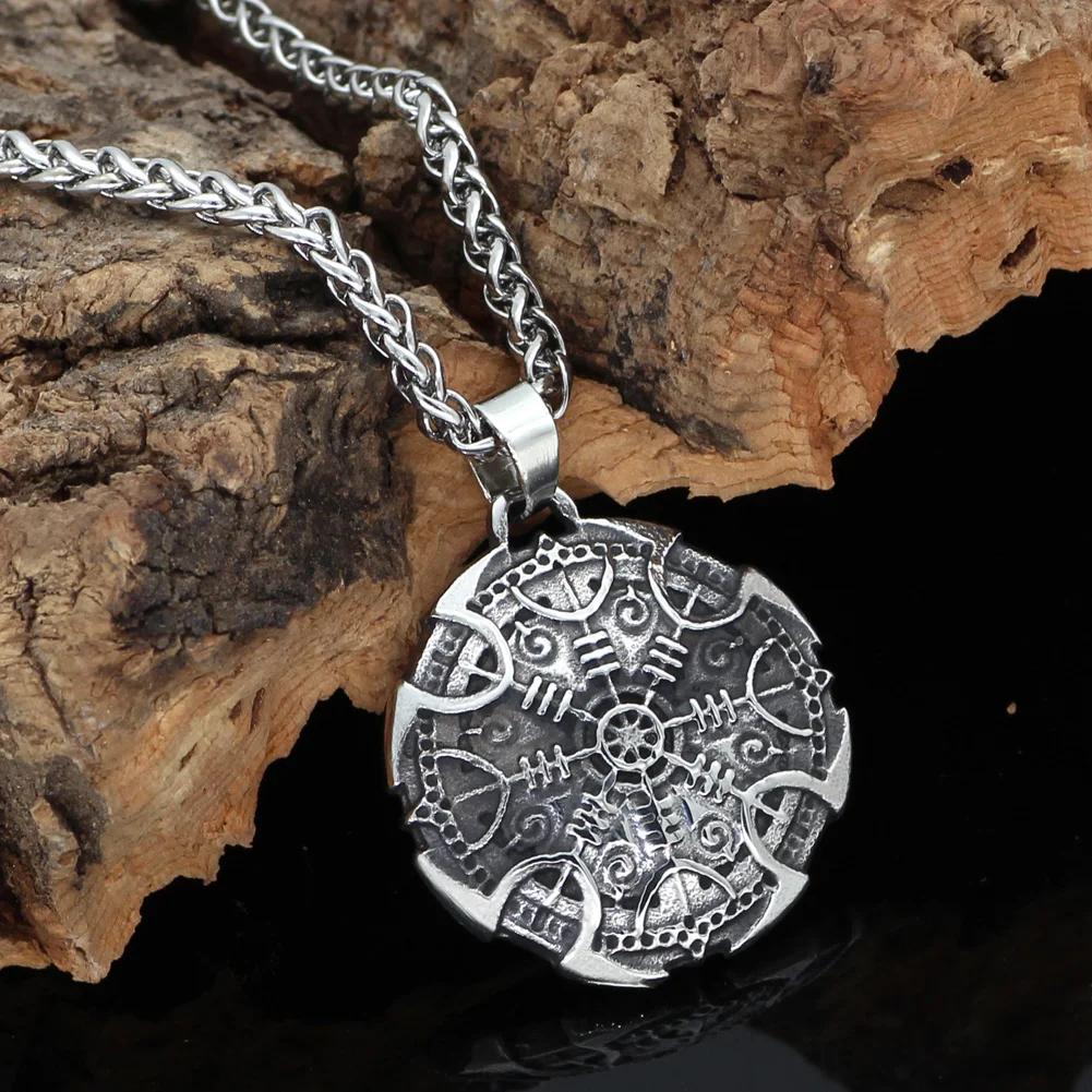 Амулет Vegvisir скандинавский Викинг из нержавеющей стали ожерелье подвеска с