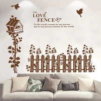 birds nest fence bedroom living room sofa background decoration beautification self adhesive wall stickers