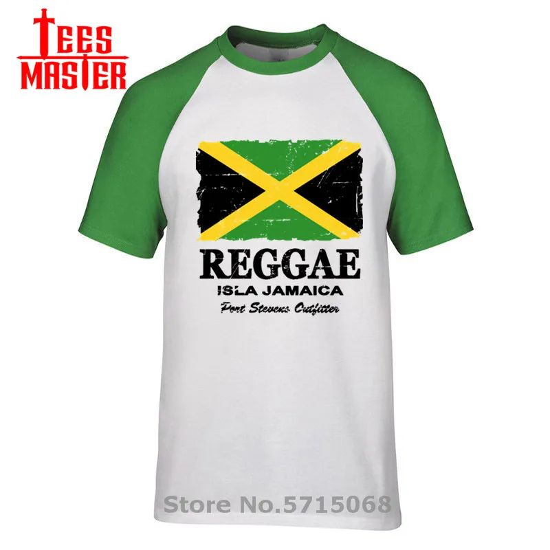 Раста регги Ямайка Национальный флаг футболка Модная хлопковая с коротким