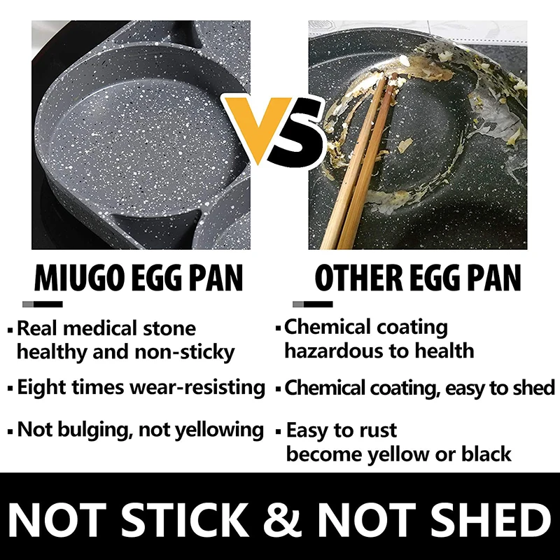 Четыре сковорода для жарки с горшок утолщенной омлета черный антипригарный