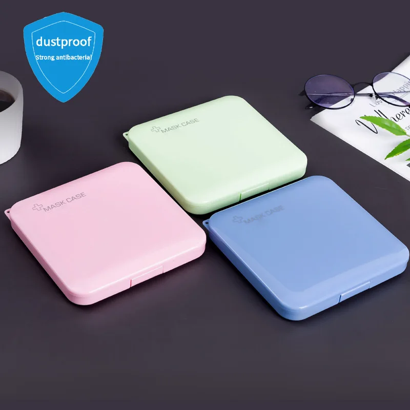 

PP Mask Storage Box mask holder Portable Dust-Proof Moisture-Proof Children's Student Mask Box Available in multiple colors