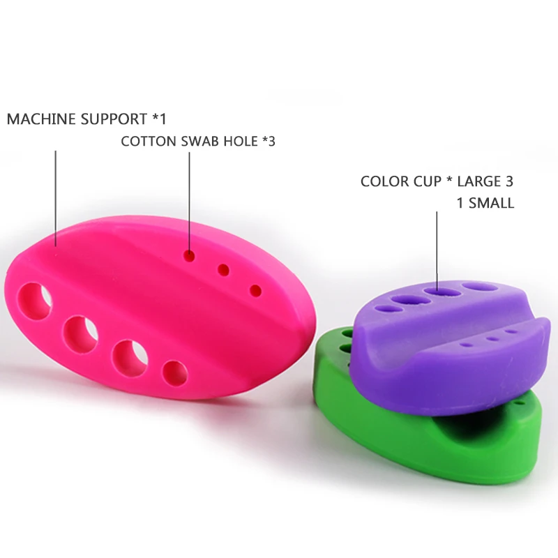2 шт. Полуперманентная тату машина поддержка силиконовых цветных стаканчиков пму