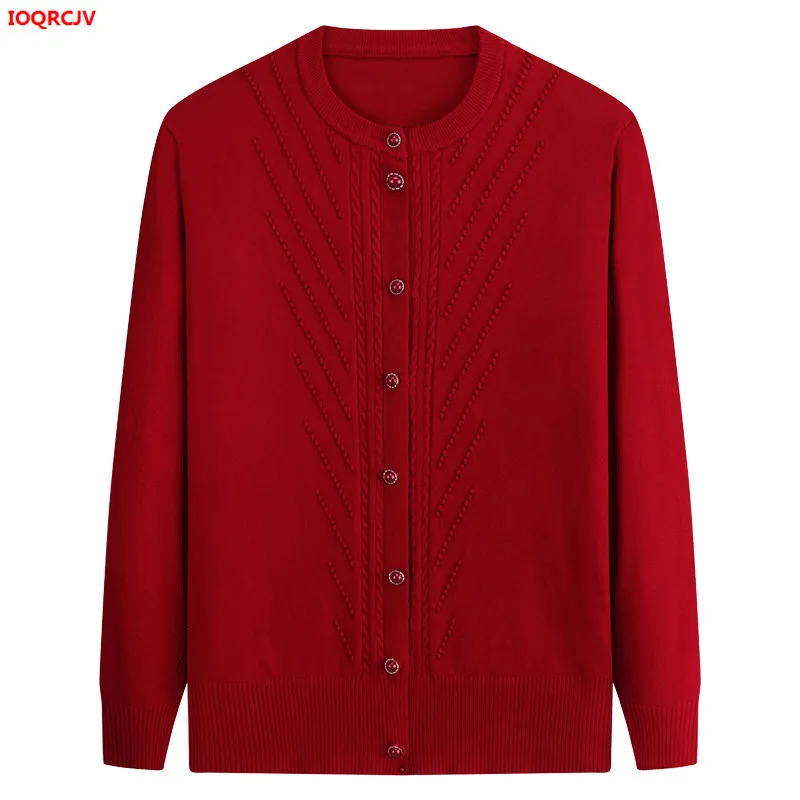 Кардиган женский трикотажный короткий для женщин среднего возраста весна 2021 4XL