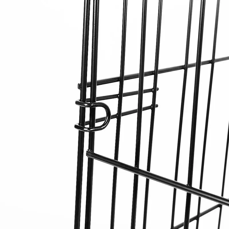 

106*76*71cm Pet Dog Cage House Secure Dog Metal Crates Double-Door Kennel Collapsible Dog House For Small Large Dogs HWC