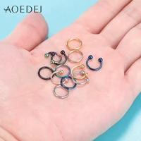 aoedej 12 pcslot 16g nose rings surgical steel septum body piercing jewelry for women lip helix cartilage rook earrings