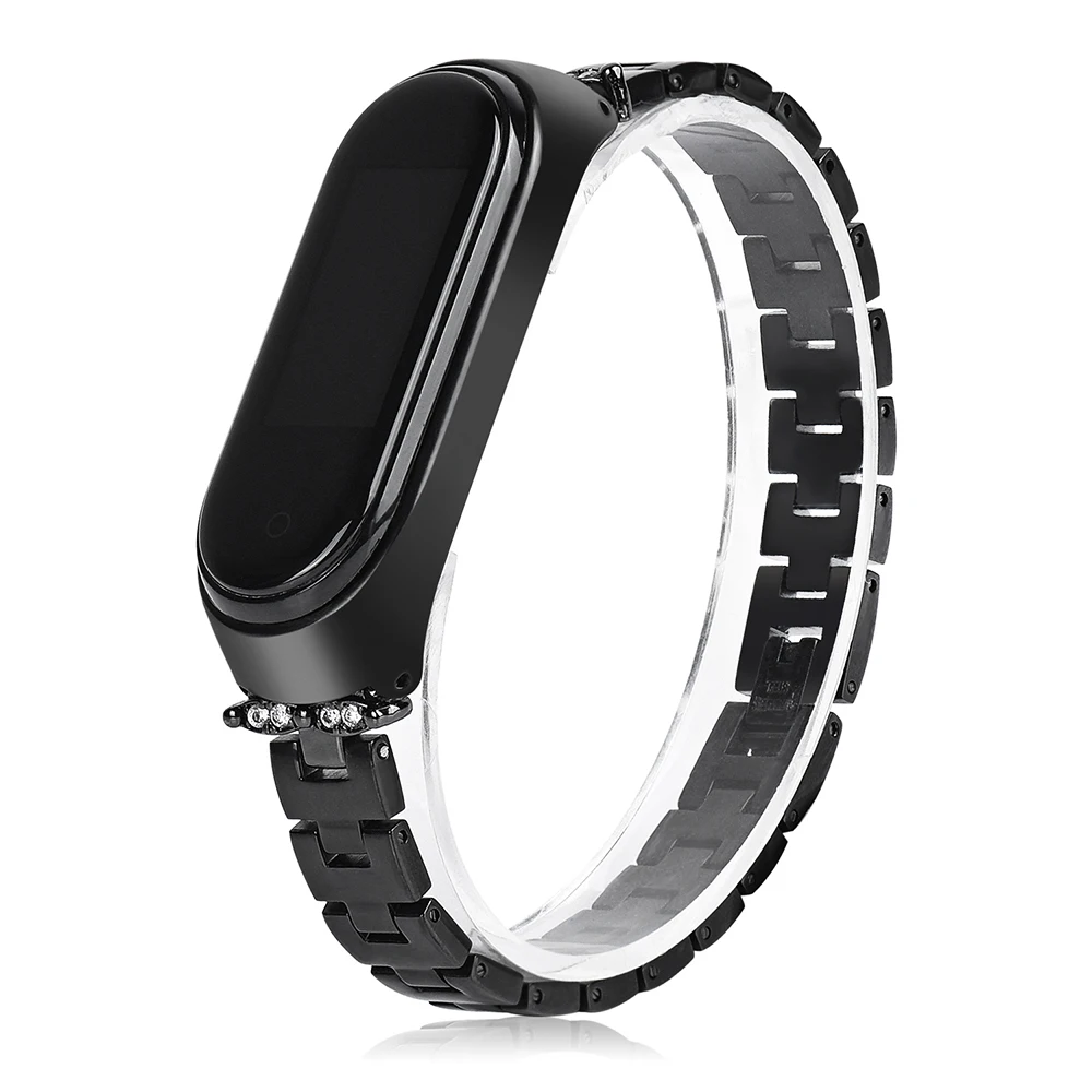 Роскошный ремешок из нержавеющей стали для Xiaomi Mi Band 6 5 4 3 браслет часов MIband