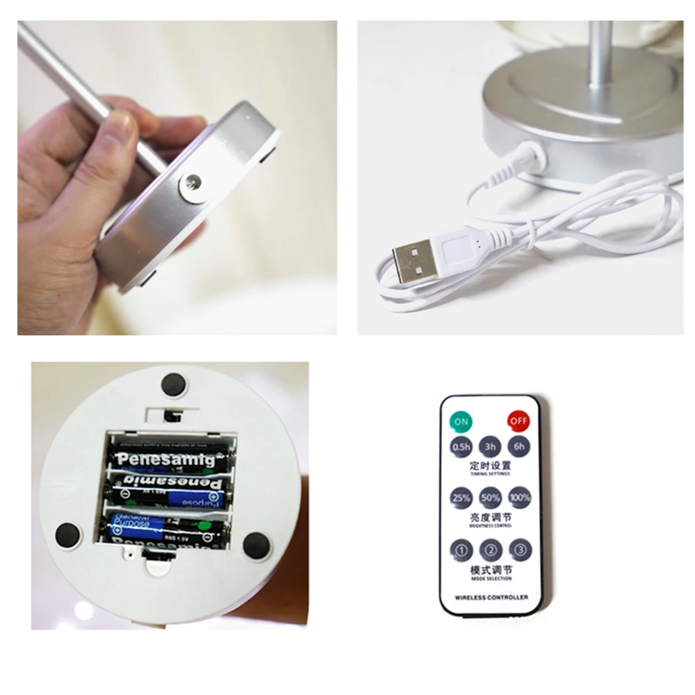 

Nordic Feather Night Light Remote Control Fairy Desktop Lamp USB for Home Living Room Bedroom Party Wedding Romantic Decoration